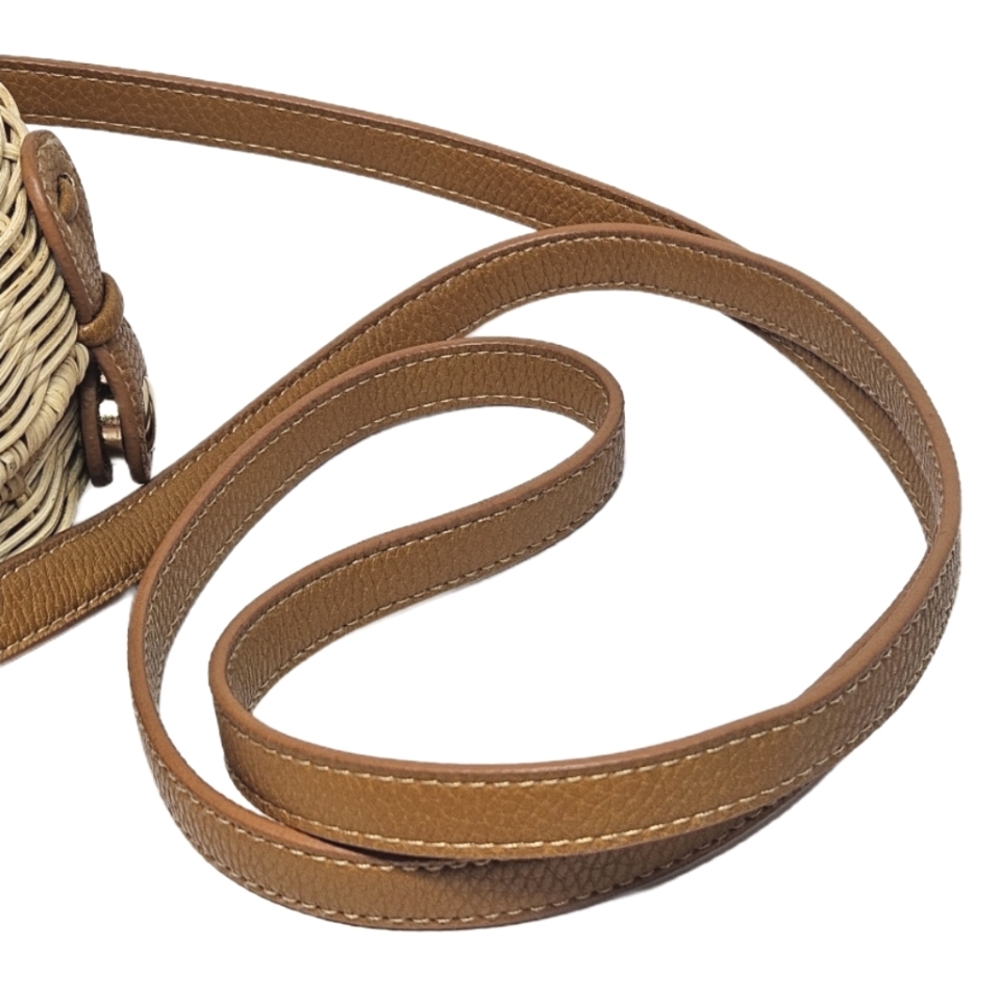Boho Woven Wicker Canteen Crossbody Bag - Picture 13 of 17